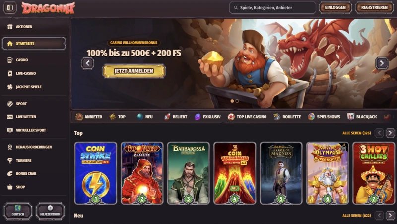 Découvrez les Joies et les Suceurs du Casino Dragonia en Ligne en France